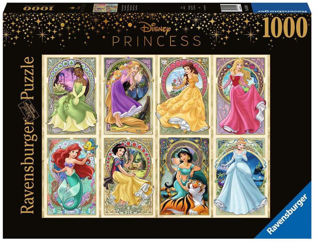 RAVENSBURGER CASSE-TÊTE 1000 PIÈCES - DISNEY PRINCESSES ART NOUVEAU #12000497