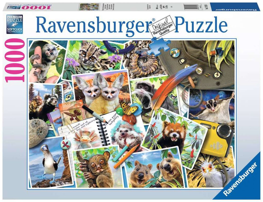 RAVENSBURGER CASSE-TÊTE 1000 PIÈCES - JOURNAL D'ANIMAUX D'UN GLOBE-TROTTEUR #17322