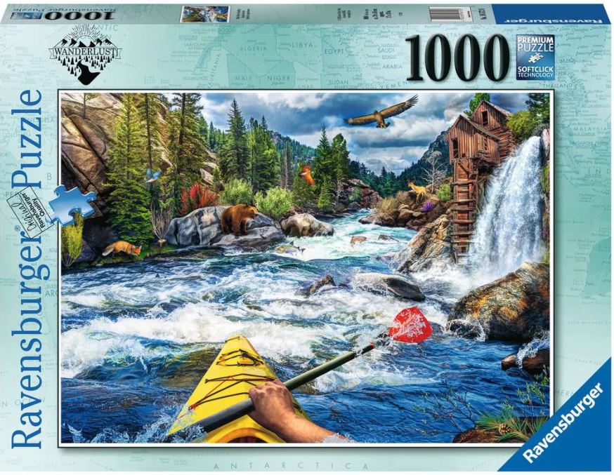 RAVENSBURGER JIGSAW PUZZLE 1000 PIECES - WHITEWATER KAYAK #12000514