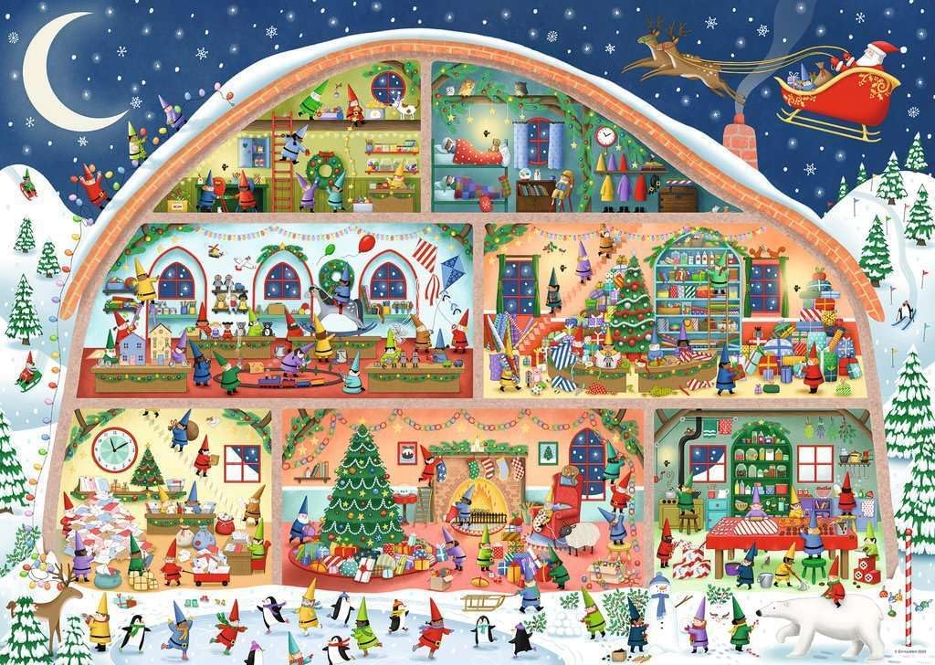 RAVENSBURGER CASSE-TÊTE 1000 PIÈCES - L'ATELIER DU PÈRE NOËL #12001268