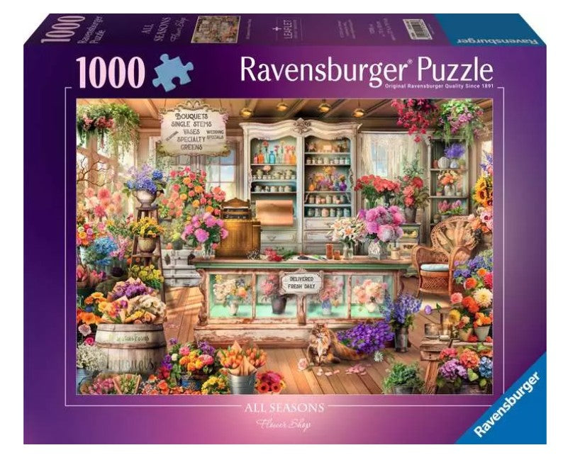 RAVENSBURGER CASSE-TÊTE 1000 PIÈCES - MAGASIN DE FLEURS TOUTES SAISONS #12001262