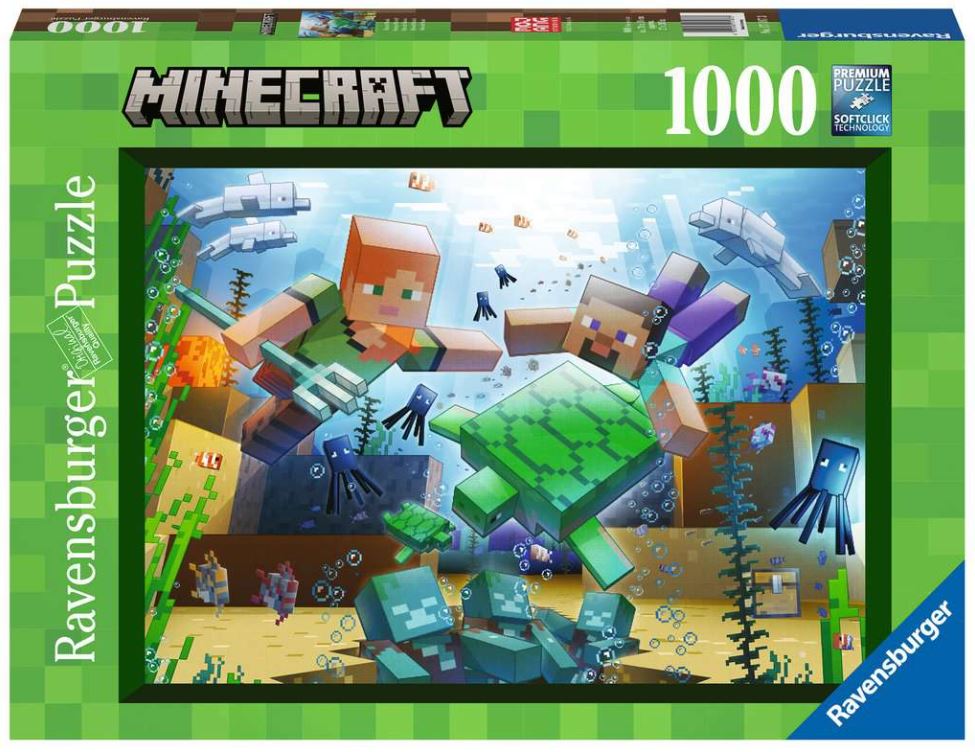 RAVENSBURGER CASSE-TÊTE 1000 PIÈCES - MINECRAFT MOSAÏQUE #12000421