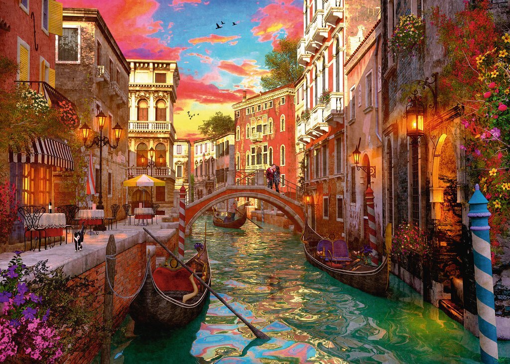 RAVENSBURGER CASSE-TÊTE 1000 PIÈCES - ROMANCE À VENISE #12000056