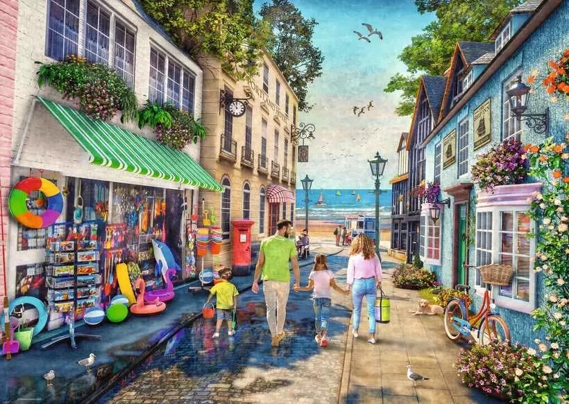 RAVENSBURGER CASSE-TÊTE 1000 PIÈCES - RUELLE VUE SUR LA MER (SEAVIEW LANE) #12000279