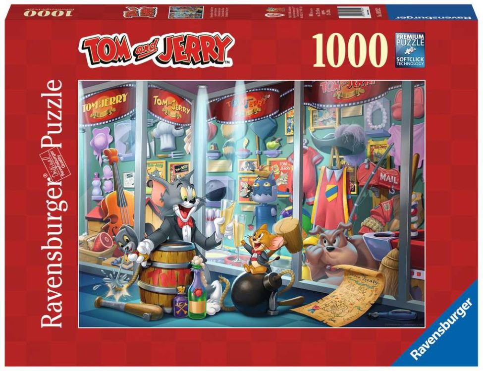 RAVENSBURGER JIGSAW PUZZLE 1000 PIECES - TOM AND JERRY HALL OF FAME #12000408