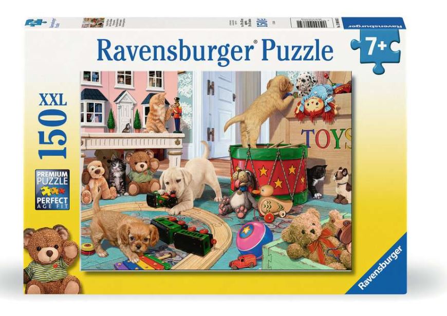 RAVENSBURGER JIGSAW PUZZLE 150 PIECES XXL - LITTLE PAWS PLAYTIME (PUPPIES) #12000865