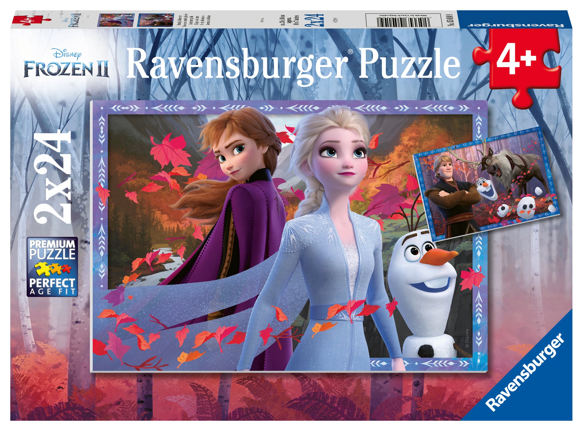 RAVENSBURGER CASSE-TÊTE 2 X 24 PIÈCES - LA REINE DES NEIGES VERS DES CONTRÉES GLACÉES #05010