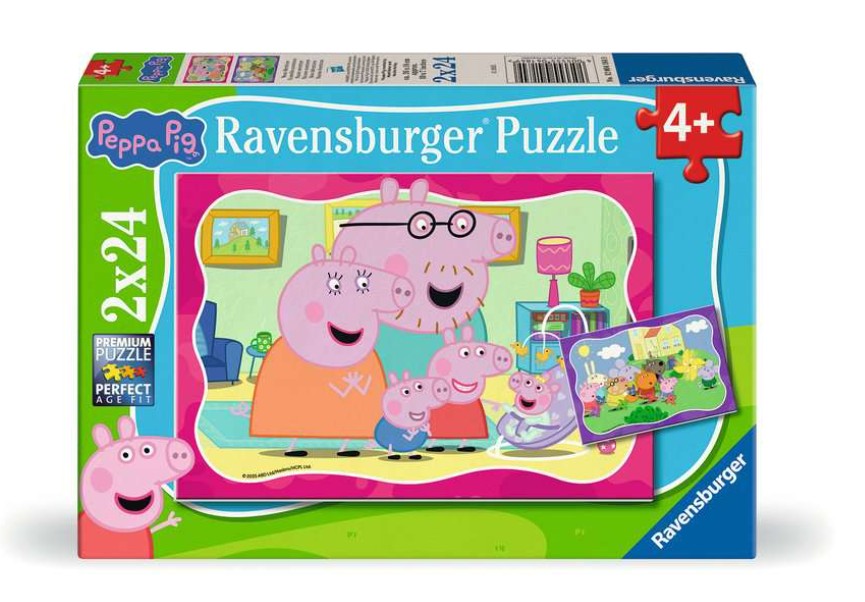 RAVENSBURGER CASSE-TÊTE 2 X 24 PIÈCES - PEPPA PIG NOUVELLES AVENTURES #12004184