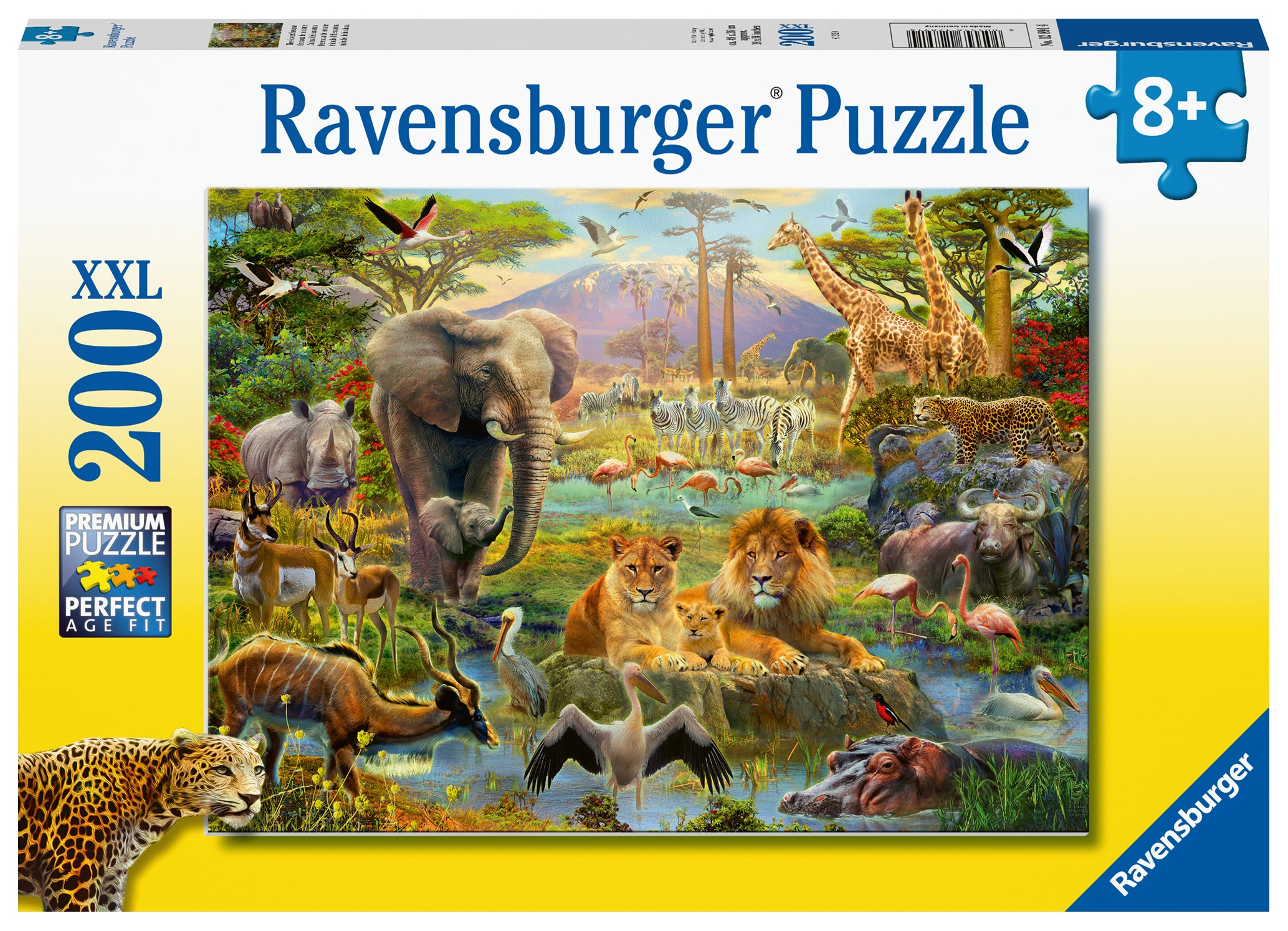 RAVENSBURGER JIGSAW PUZZLE 200 LARGE PIECES - SAVANNAH ANIMALS #12891