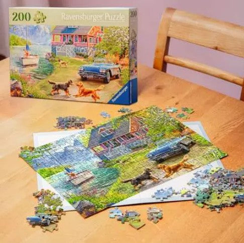 RAVENSBURGER JIGSAW PUZZLE 200 PIECES XL - LAKESIDE SUMMER HOUSE #12001370