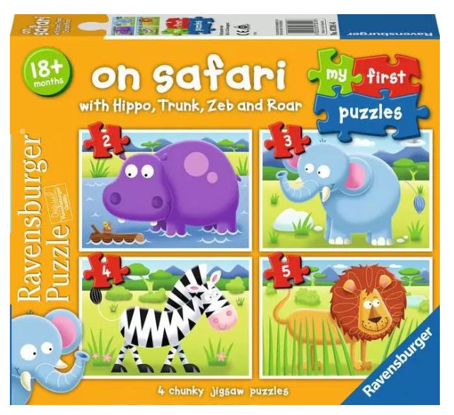 RAVENSBURGER CASSE-TÊTE 2,3,4,5 PIÈCES - MY FIRST PUZZLES - ON SAFARI