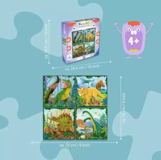 RAVENSBURGER CASSE-TÊTE 25-36-42-56 PIÈCES PROGRESSIF - DINOSAURES #12004003