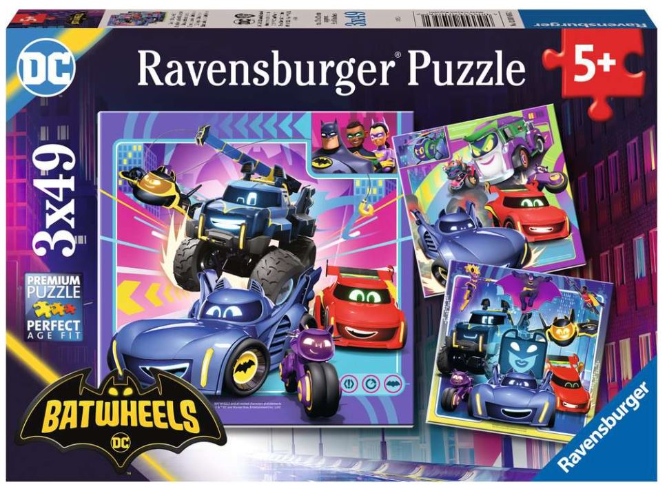 RAVENSBURGER CASSE-TÊTE 3 X 49 PIÈCES - APPEL À TOUS LES BATWHEELS DC #12001056