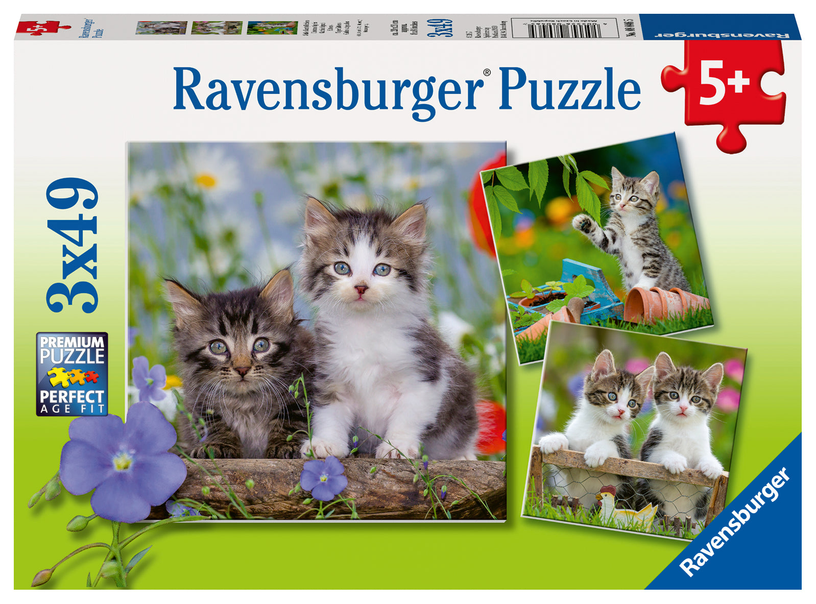 RAVENSBURGER CASSE-TÊTE 3 X 49 PIÈCES - CHATONS TIGRÉS #08046