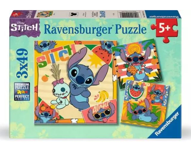 RAVENSBURGER CASSE-TÊTE 3 X 49 PIÈCES - DISNEY STITCH #12004114