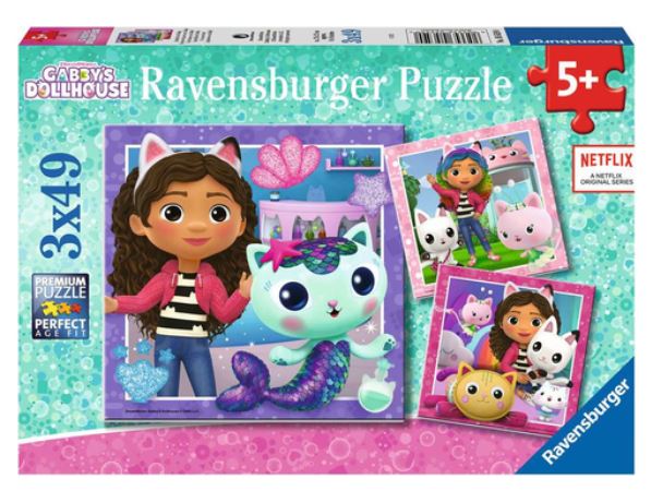RAVENSBURGER CASSE-TÊTE 3 X 49 PIÈCES - GABBY'S DOLLHOUSE #05659