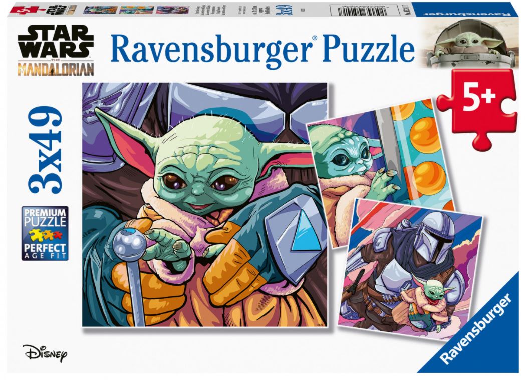 RAVENSBURGER CASSE-TÊTE 3 X 49 PIÈCES - STAR WARS THE MANDALORIAN: GROGU