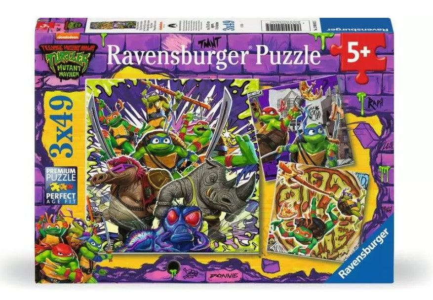 RAVENSBURGER CASSE-TÊTE 3 X 49 PIÈCES - TORTUES NINJA (TEENAGE MUTANT NINJA TURTLES) #12004012