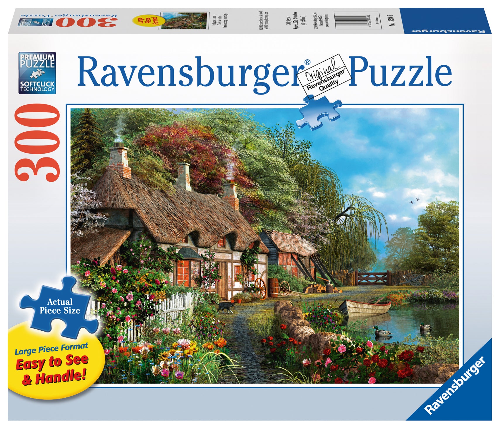 RAVENSBURGER CASSE-TÊTE 300 LARGES PIÈCES - CHALET SUR UN LAC #13580