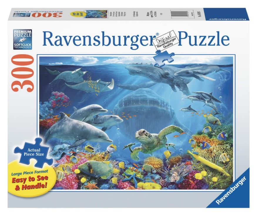 RAVENSBURGER JIGSAW PUZZLE 300 LARGE PIECES - LIFE UNDER THE SEA #16829