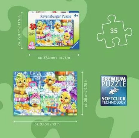 RAVENSBURGER JIGSAW PUZZLE 35 PIECES - LITTLE BATH DUCKS #12004299