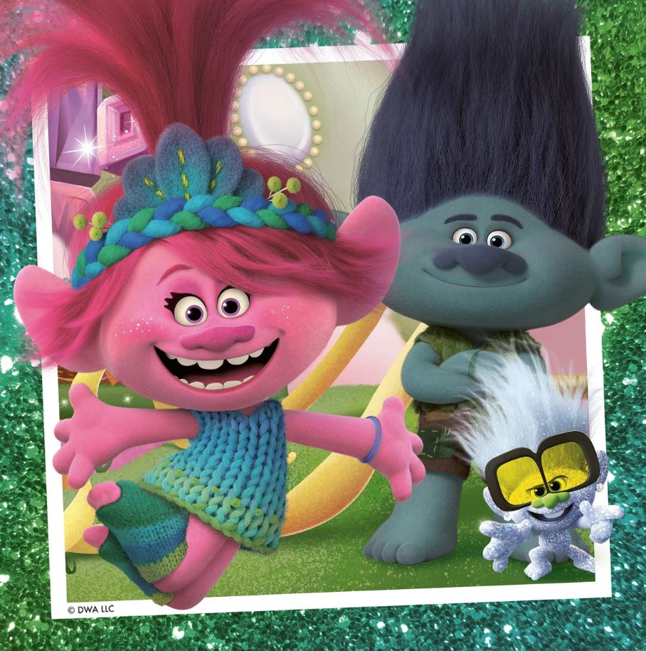 RAVENSBURGER JIGSAW PUZZLE 3X49 PIECES TROLLS BAND TOGETHER #05713