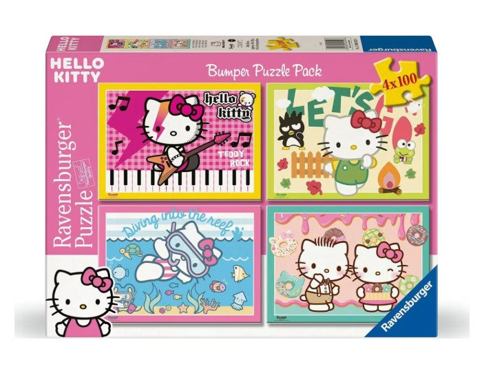 RAVENSBURGER JIGSAW PUZZLE 4 X 100 PIECES - HELLO KITTY #12004159