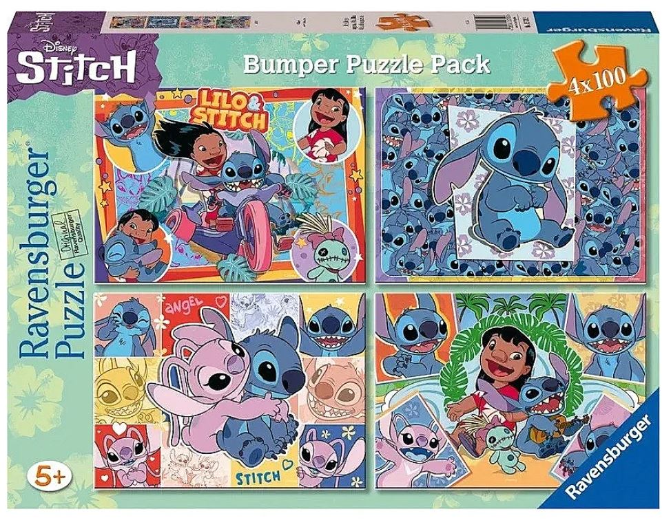 RAVENSBURGER JIGSAW PUZZLE 4X100 PIECES - STITCH #05731