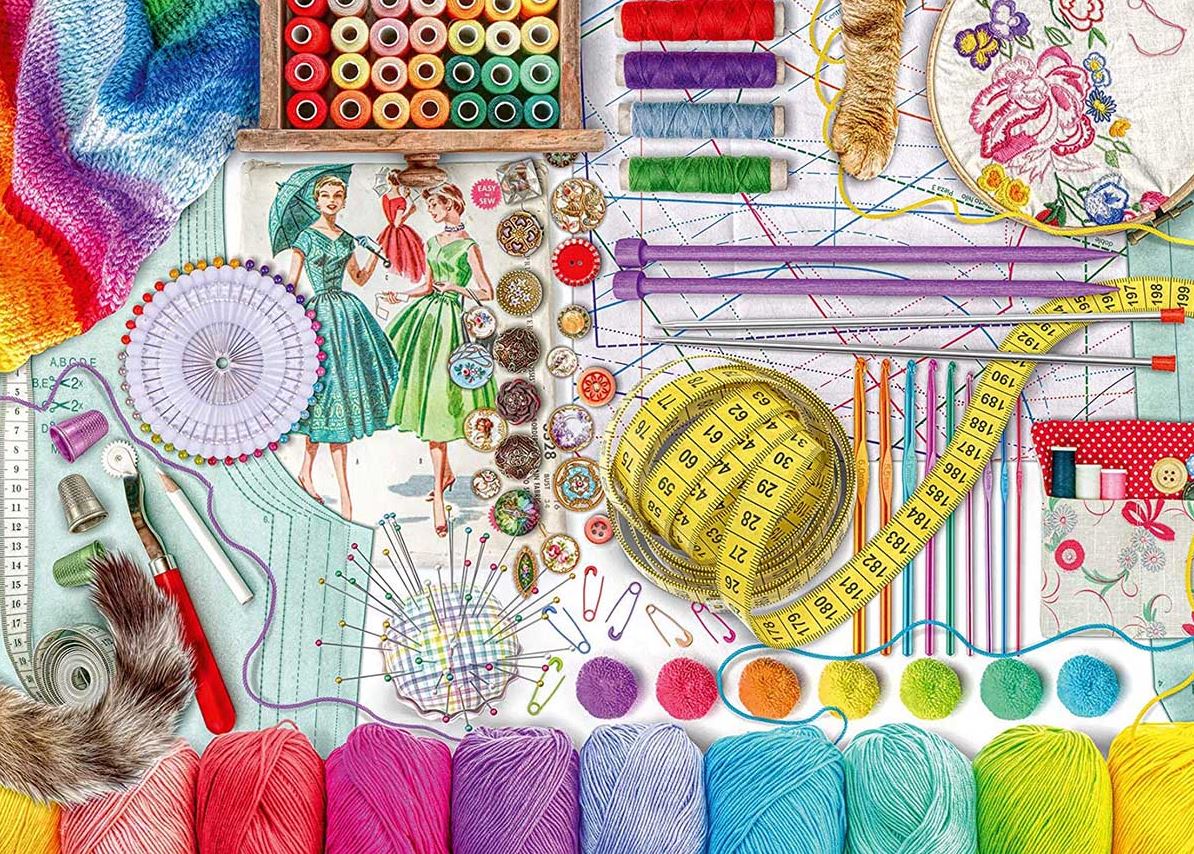 RAVENSBURGER CASSE-TÊTE 500 LARGES PIÈCES ADULTES - L'ATELIER DE COUTURE #16440