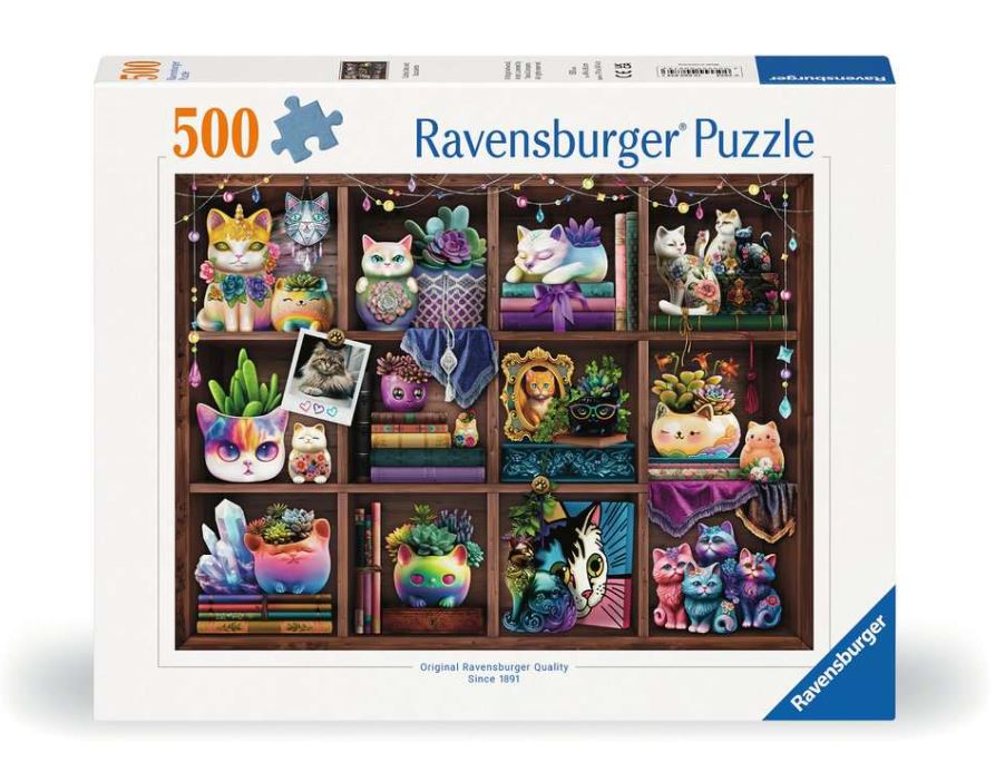 RAVENSBURGER CASSE-TÊTE 500 PIÈCES - CHATS CUBBY ET PLANTES SUCCULENTES #12000874