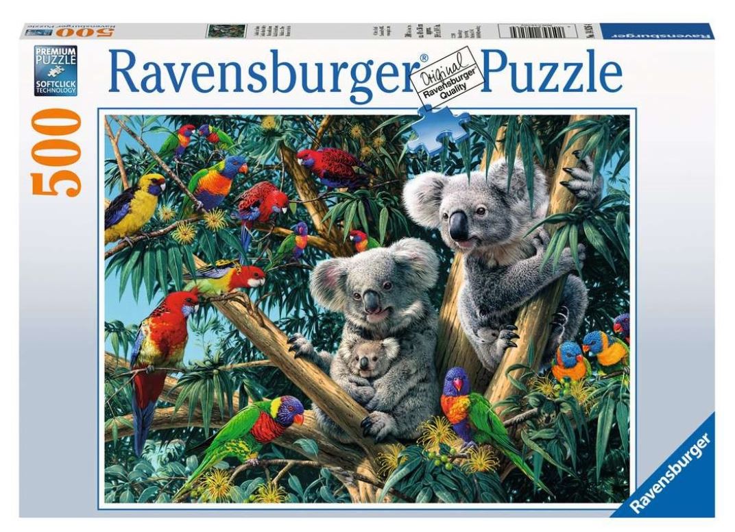 RAVENSBURGER JIGSAW PUZZLE 500 PIECES - KOALAS IN A TREE #12000206
