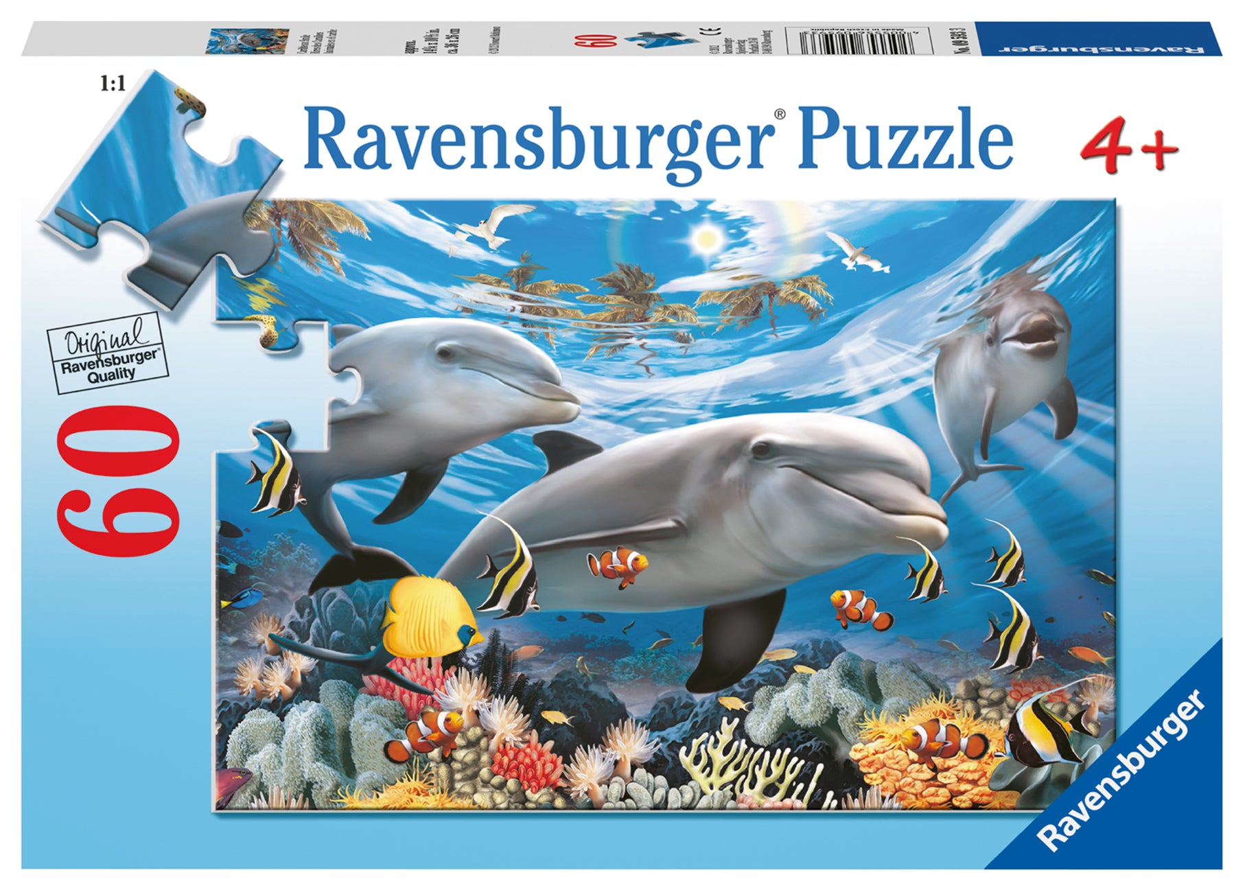 RAVENSBURGER CASSE-TÊTE 60 PIÈCES - RIRES DES CARAÏBES DAUPHINS #09593
