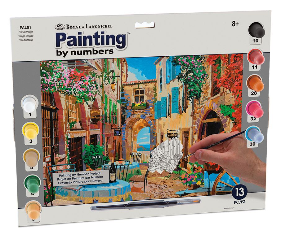 PEINTURE À NUMÉROS ADULTE LARGE - VILLAGE FRANÇAIS
