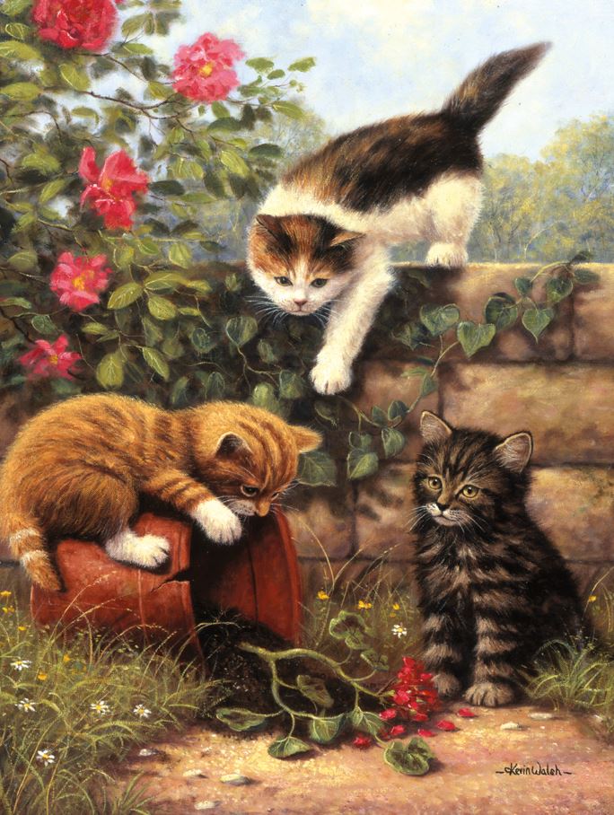 PEINTURE À NUMÉROS JUNIOR - CHATONS JOUANT