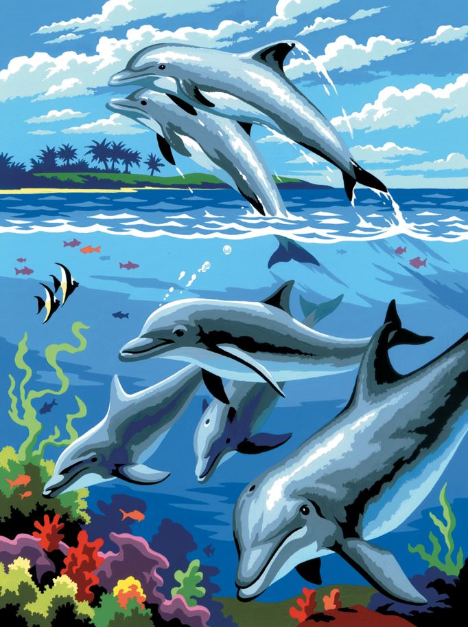 PAINT BY NUMBERS JUNIOR - DOLPHINS