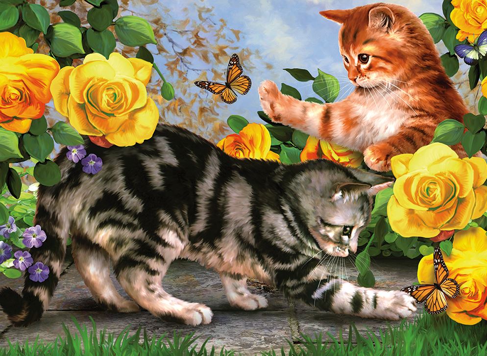 PEINTURE À NUMÉROS JUNIOR LARGE - CHATONS JOUANT