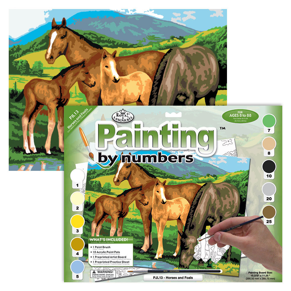 JUNIOR LARGE PAINT BY NUMBERS - MARE AND FOAL