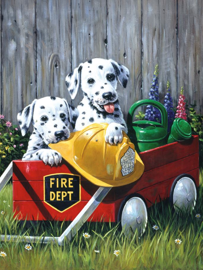 PEINTURE À NUMÉROS JUNIOR - WAGONNETTE DE POMPIER