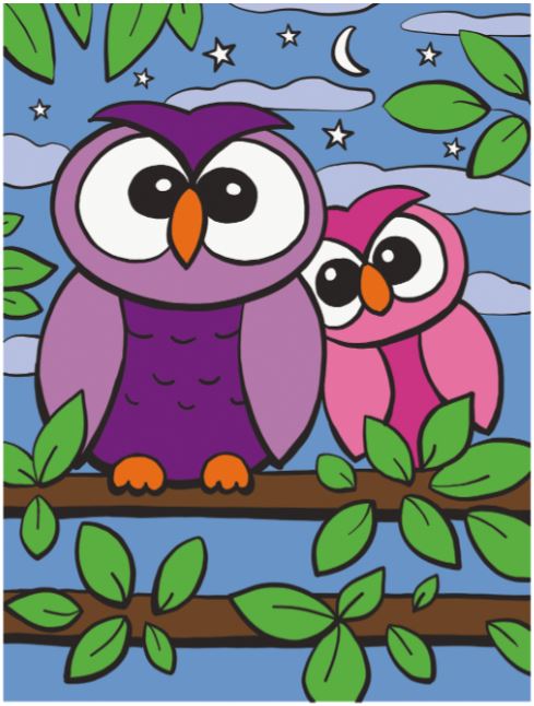 PAINT BY NUMBERS MY FIRST - OWLS
