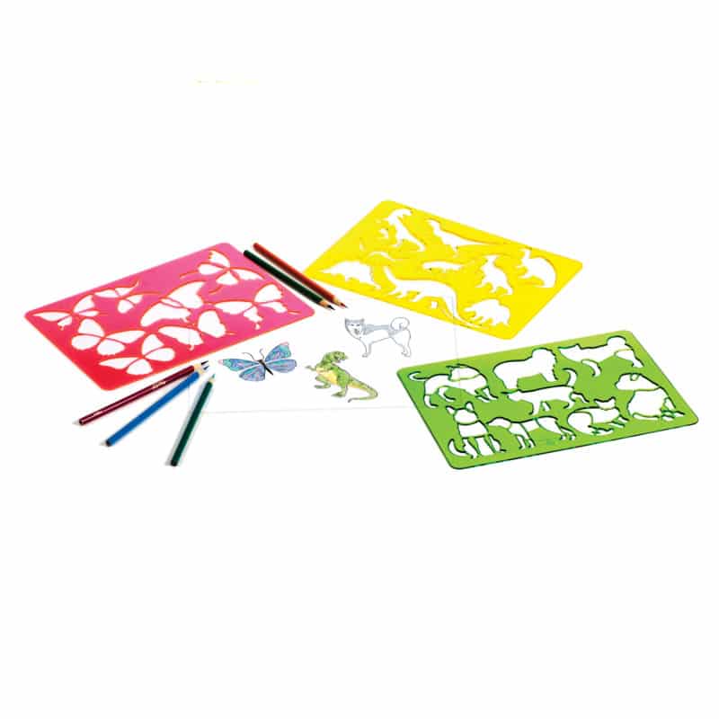 ART BOX STENCIL SET ASST