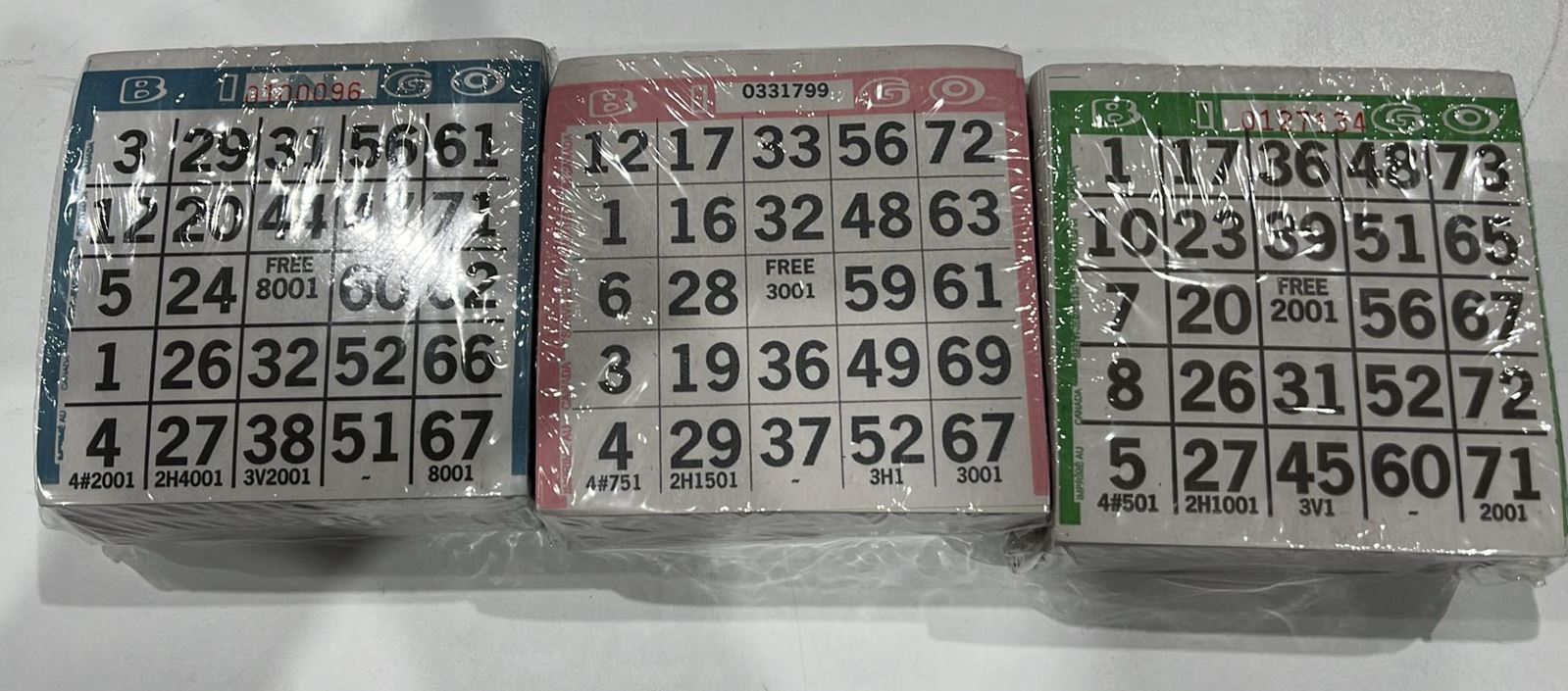BINGO - PAQUET DE 500 FEUILLES INDIVIDUELLES UNE FACE (GRILLES) ASST