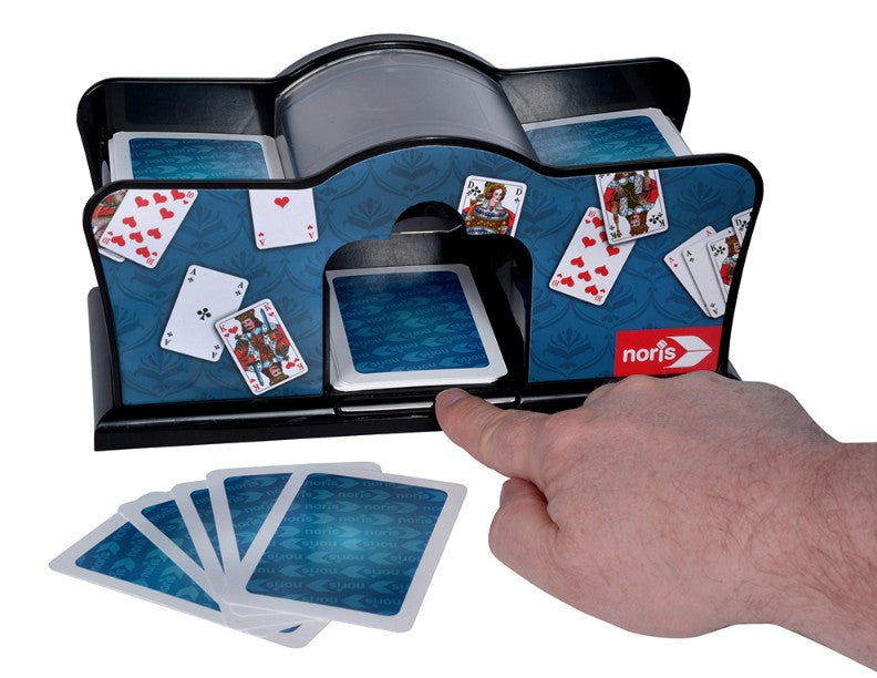 NORIS - BRASSEUR DE CARTES AUTOMATIQUE À PILES POUR 2 JEUX DE CARTES