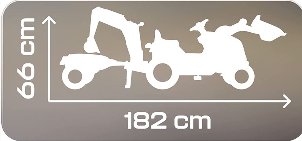 SMOBY - TRACTEUR BUILDER MAX + REMORQUE
