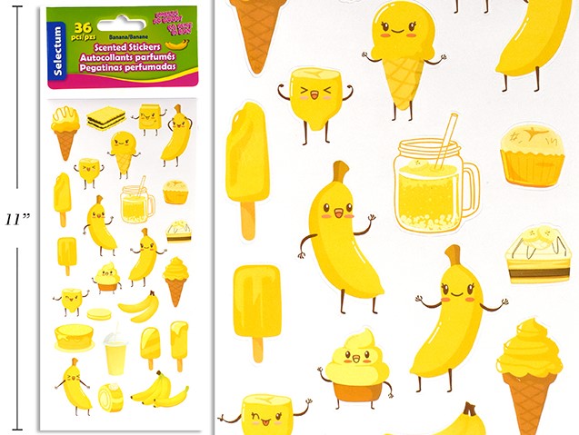 AUTOCOLLANTS PARFUMÉS À LA BANANE