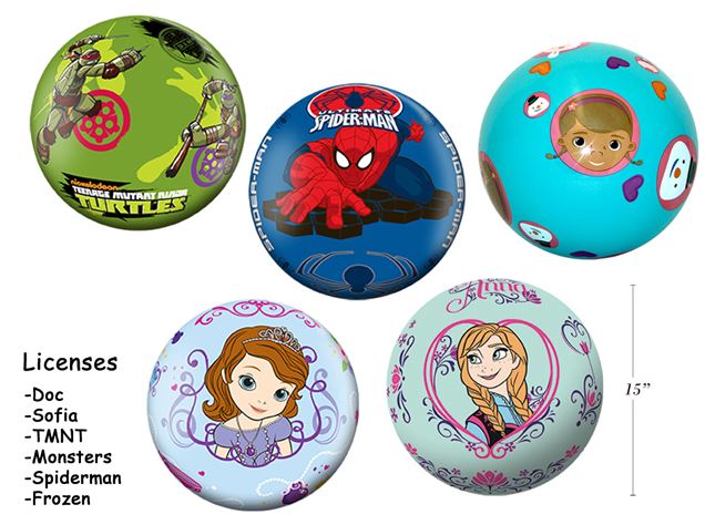 BALLONS LICENCES 15" ASST.