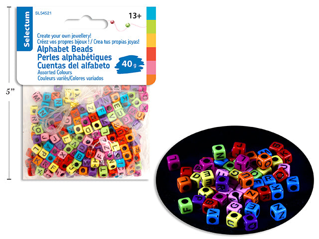 ENSEMBLE DE PERLES ALPHABÉTIQUES OPAQUES POUR BIJOUX