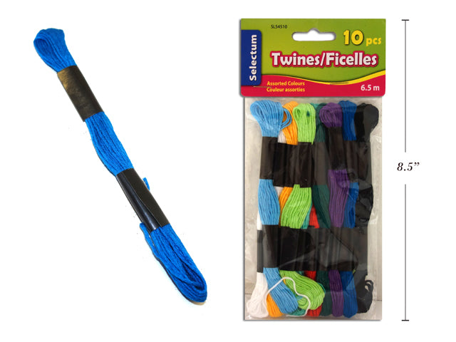 FILS POUR BRACELETS DE L'AMITIÉ DE COULEURS ASSORTIES - 6.5 M
