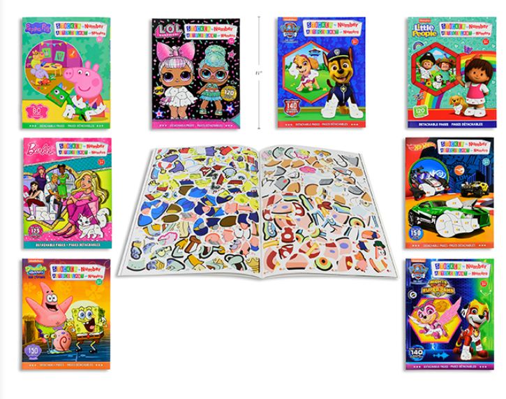 ACTIVITY BOOK - STICKER BY NUMBER ASST