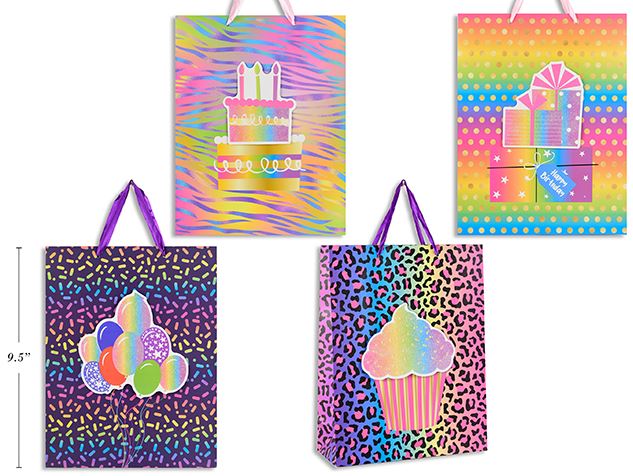 SAC CADEAU PETIT - COLORÉ ASST