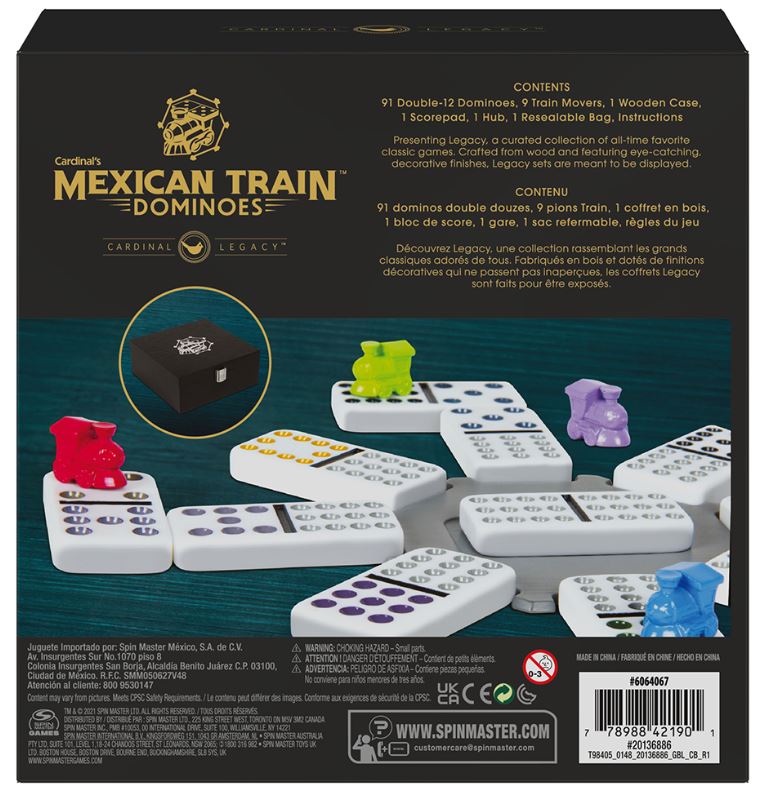 CARDINAL LEGACY - JEU DOMINOS TRAIN MEXICAIN DOUBLE 12 AVEC POINT